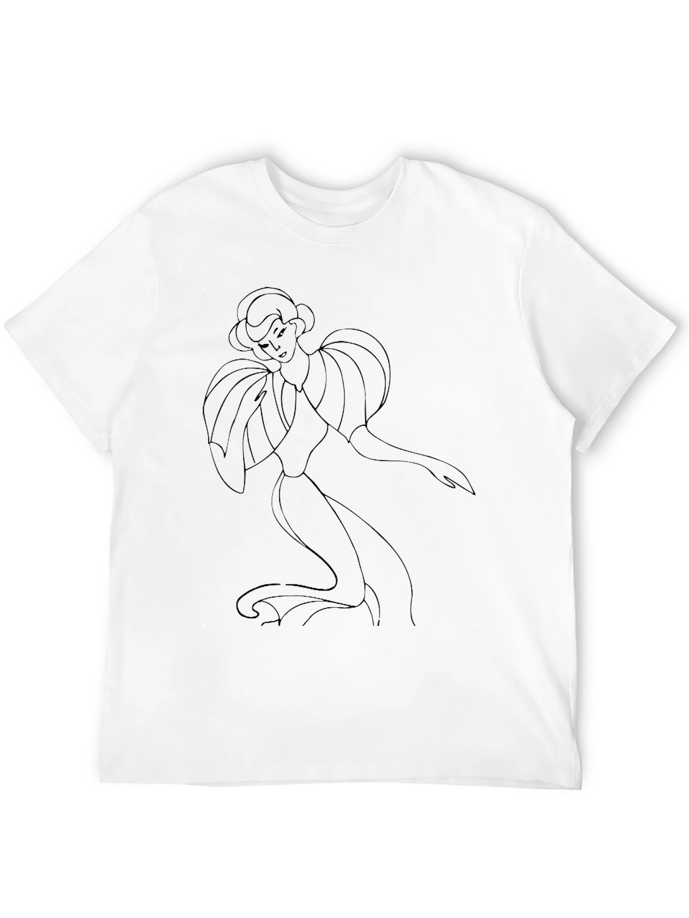 Elegant Lady Graphic Tee - Black