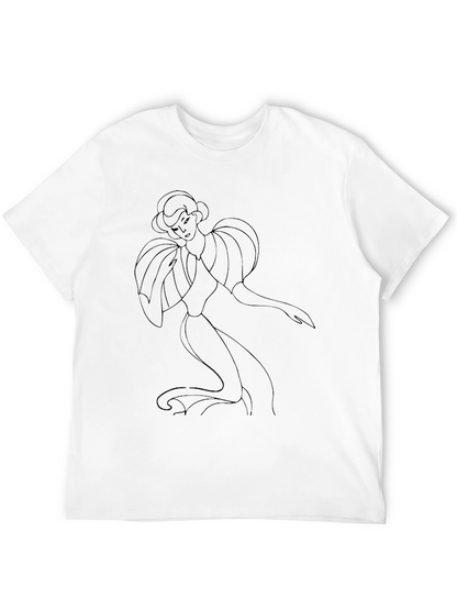 Elegant Lady Graphic Tee - Black