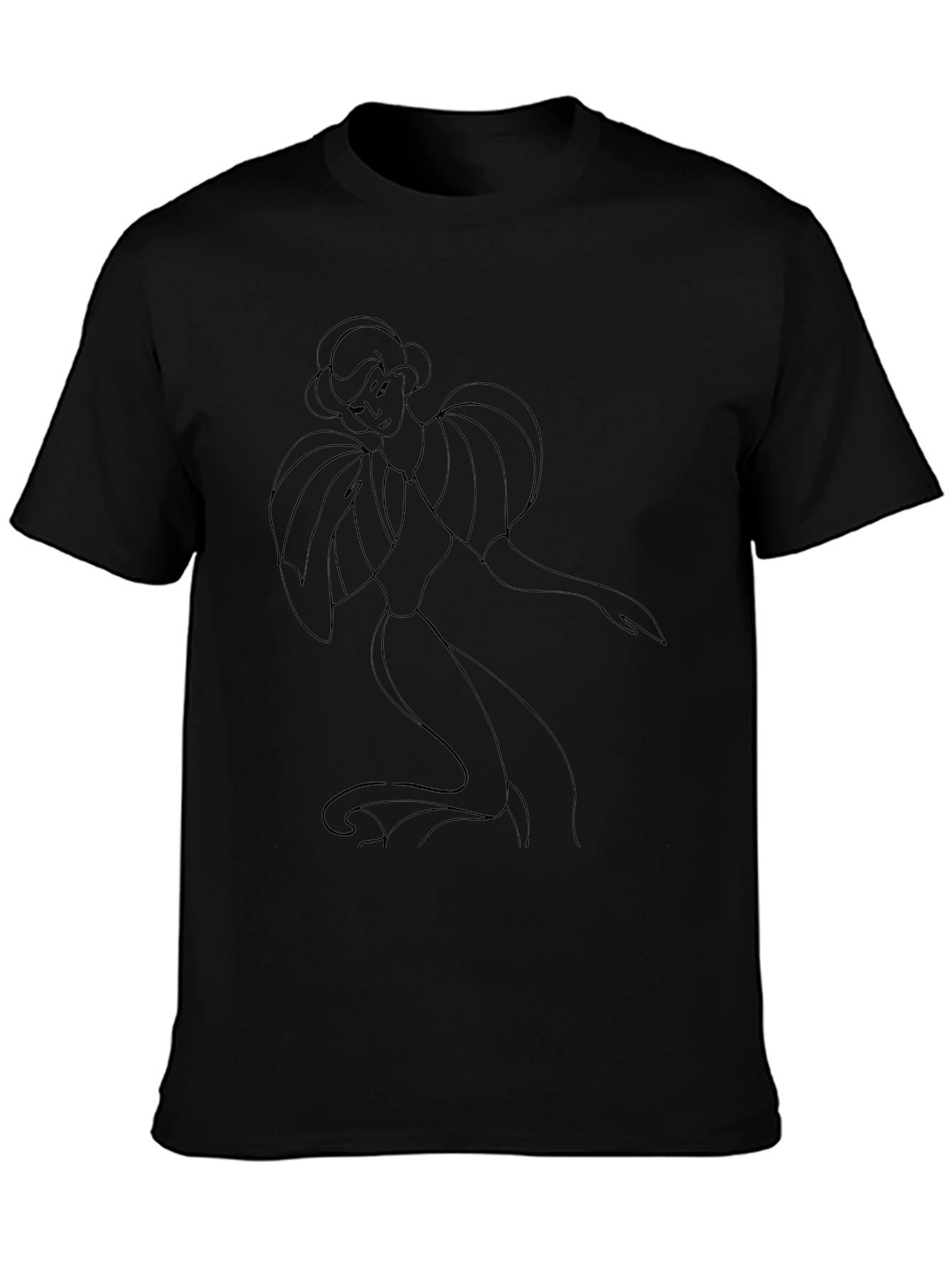 Elegant Lady Graphic Tee - Black