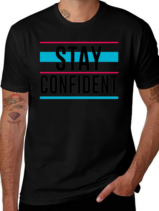 Stay Confident Graphic T-Shirt - Black