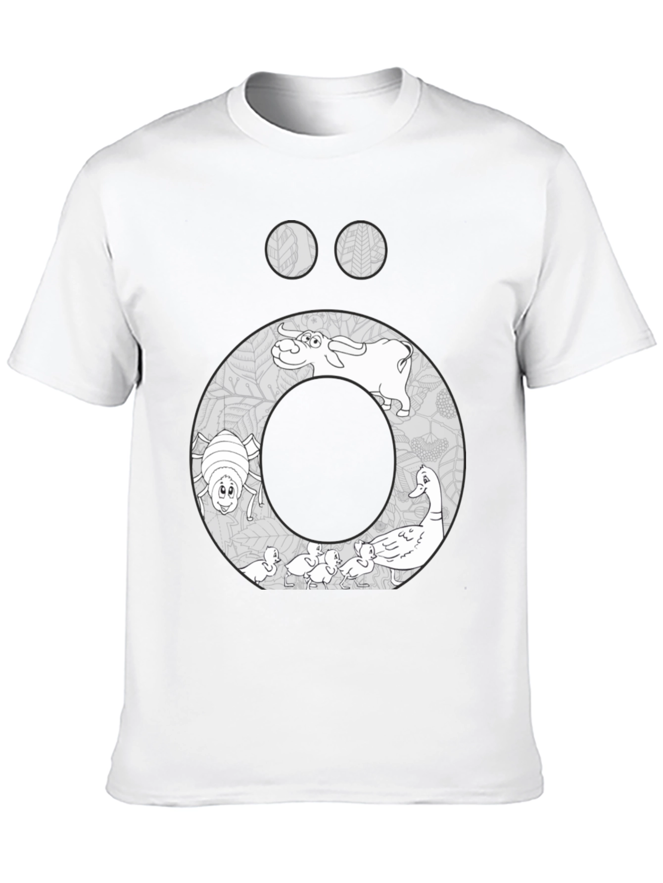 Nature Inspired Graphic Tee - Black Cotton Blend