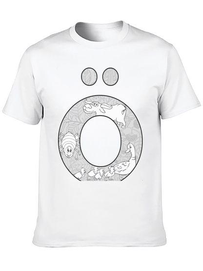 Nature Inspired Graphic Tee - Black Cotton Blend