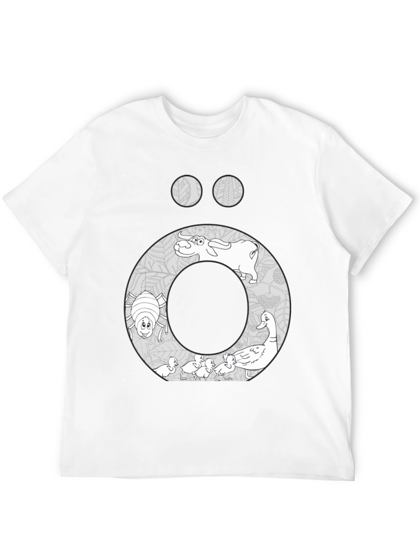 Nature Inspired Graphic Tee - Black Cotton Blend