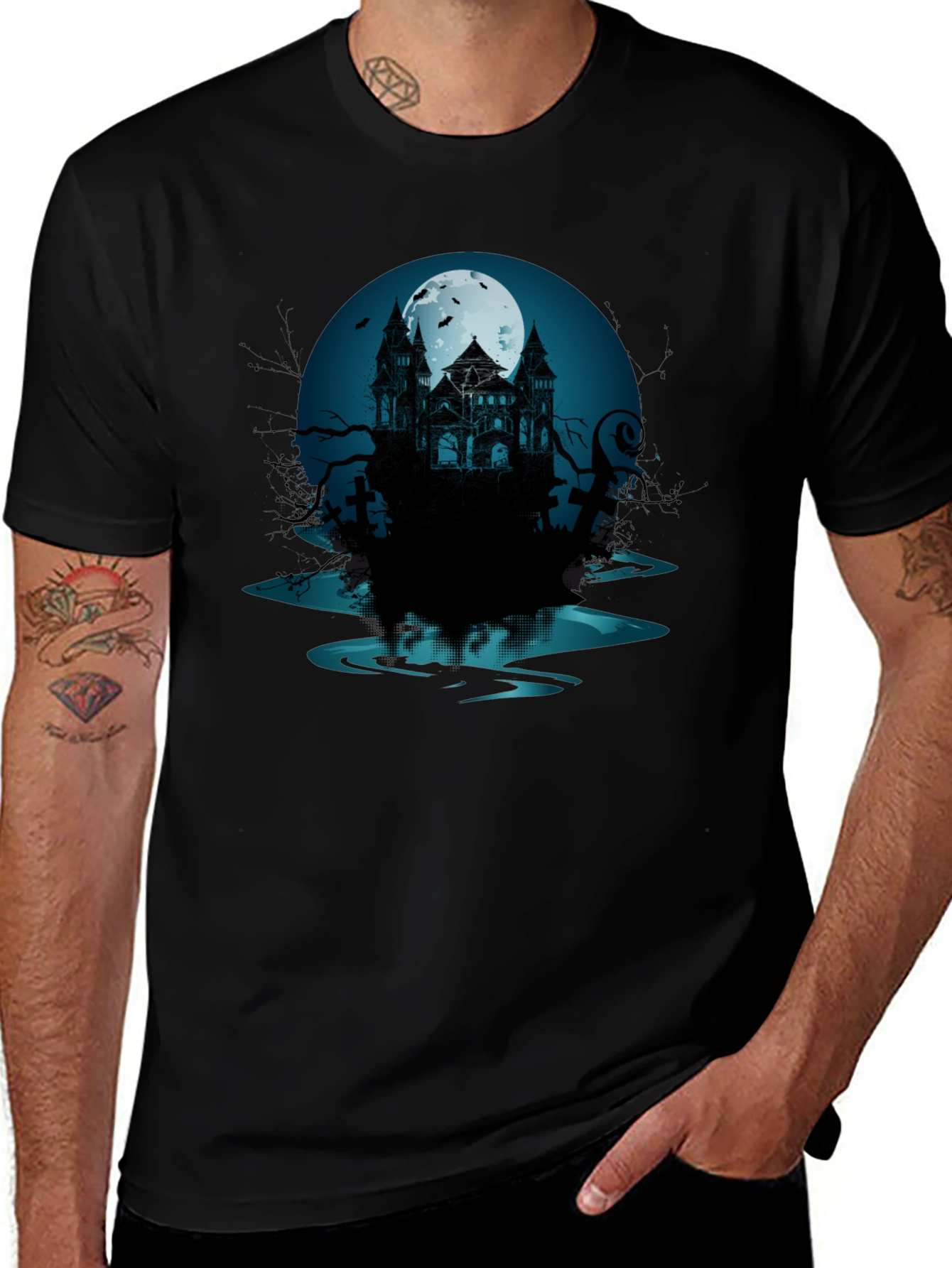 Haunted Mansion Graphic Tee - Spooky Style