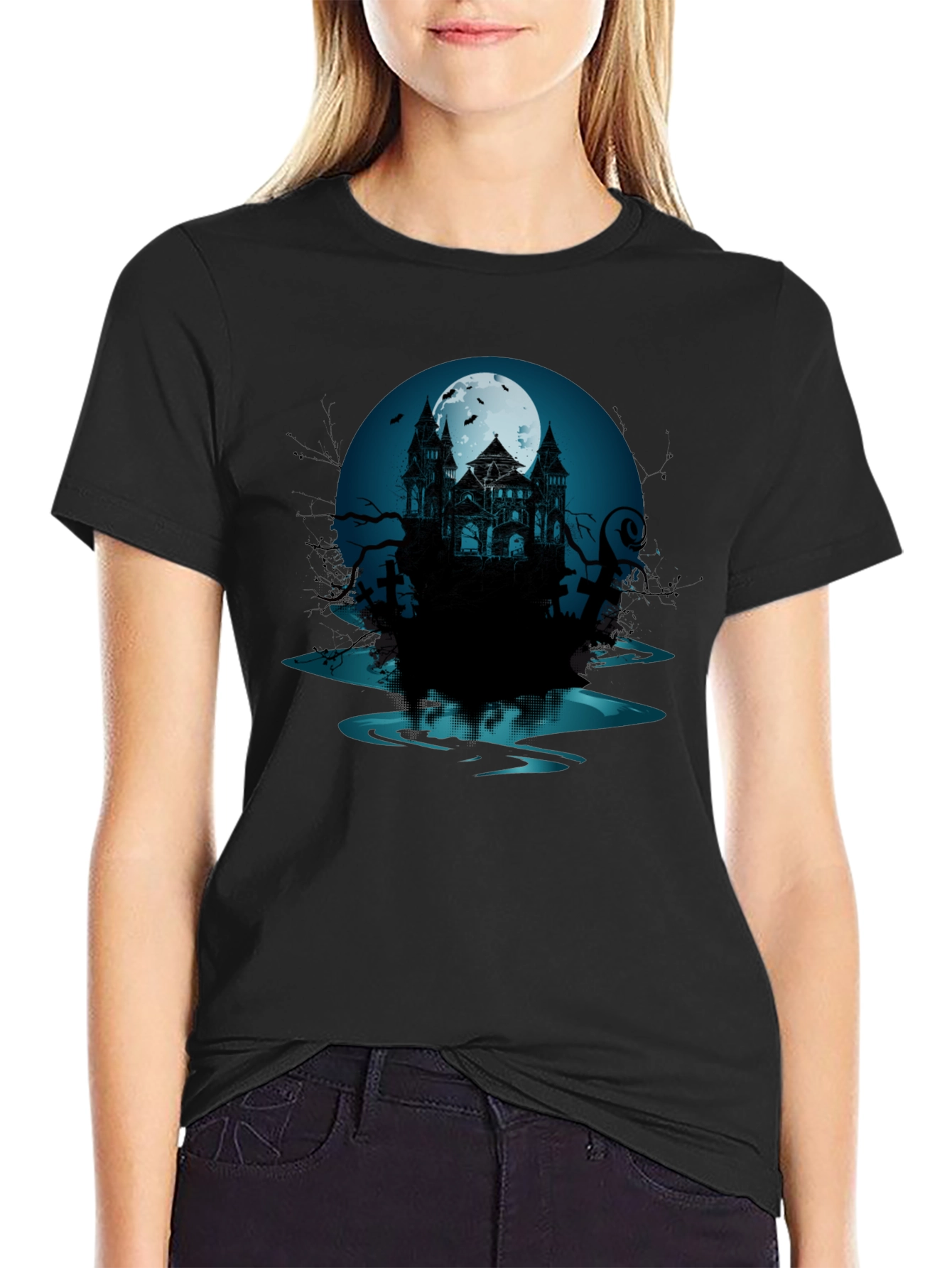 Haunted Mansion Graphic Tee - Spooky Style