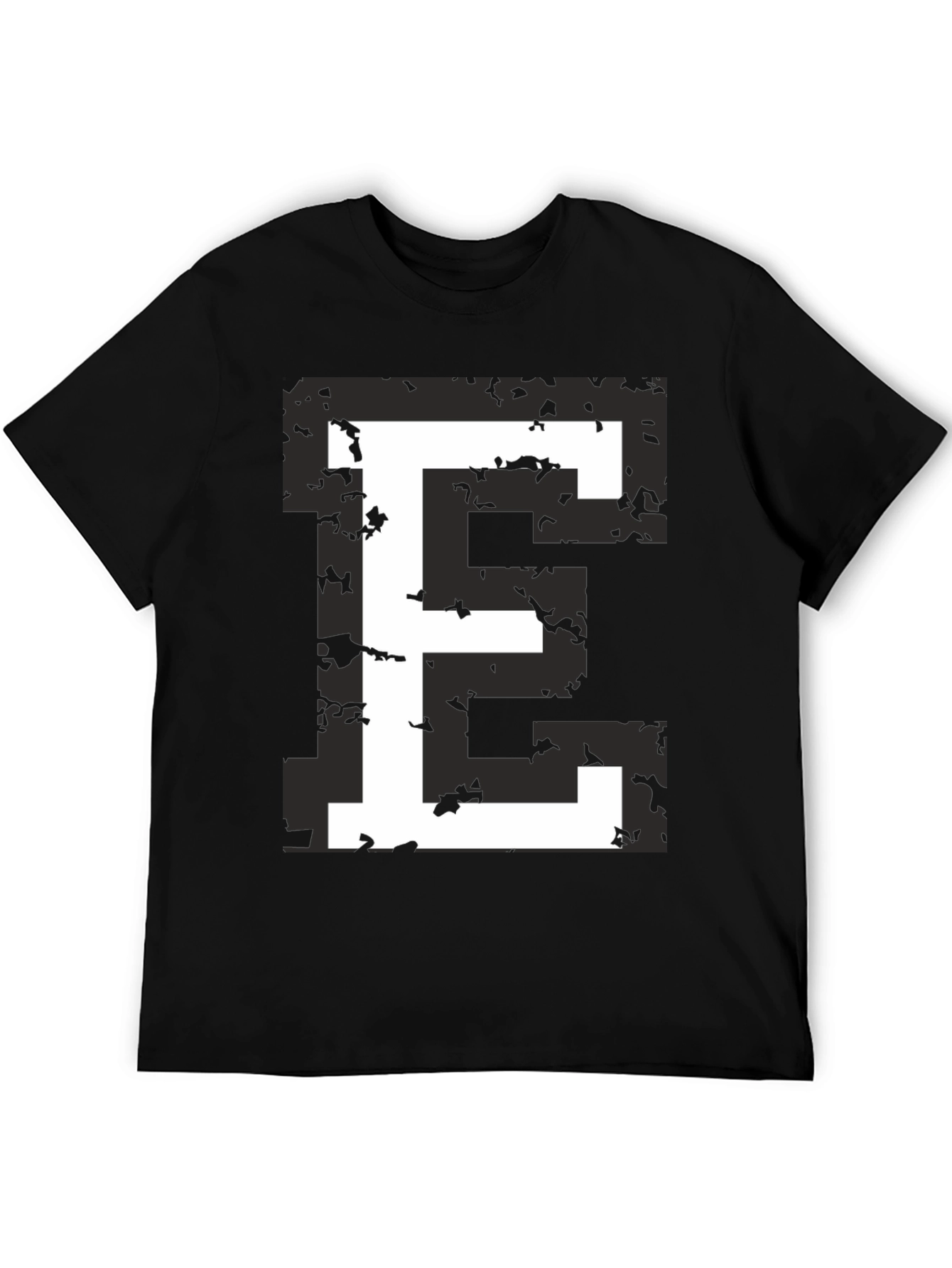 Retro E Graphic Tee - Black T-Shirt