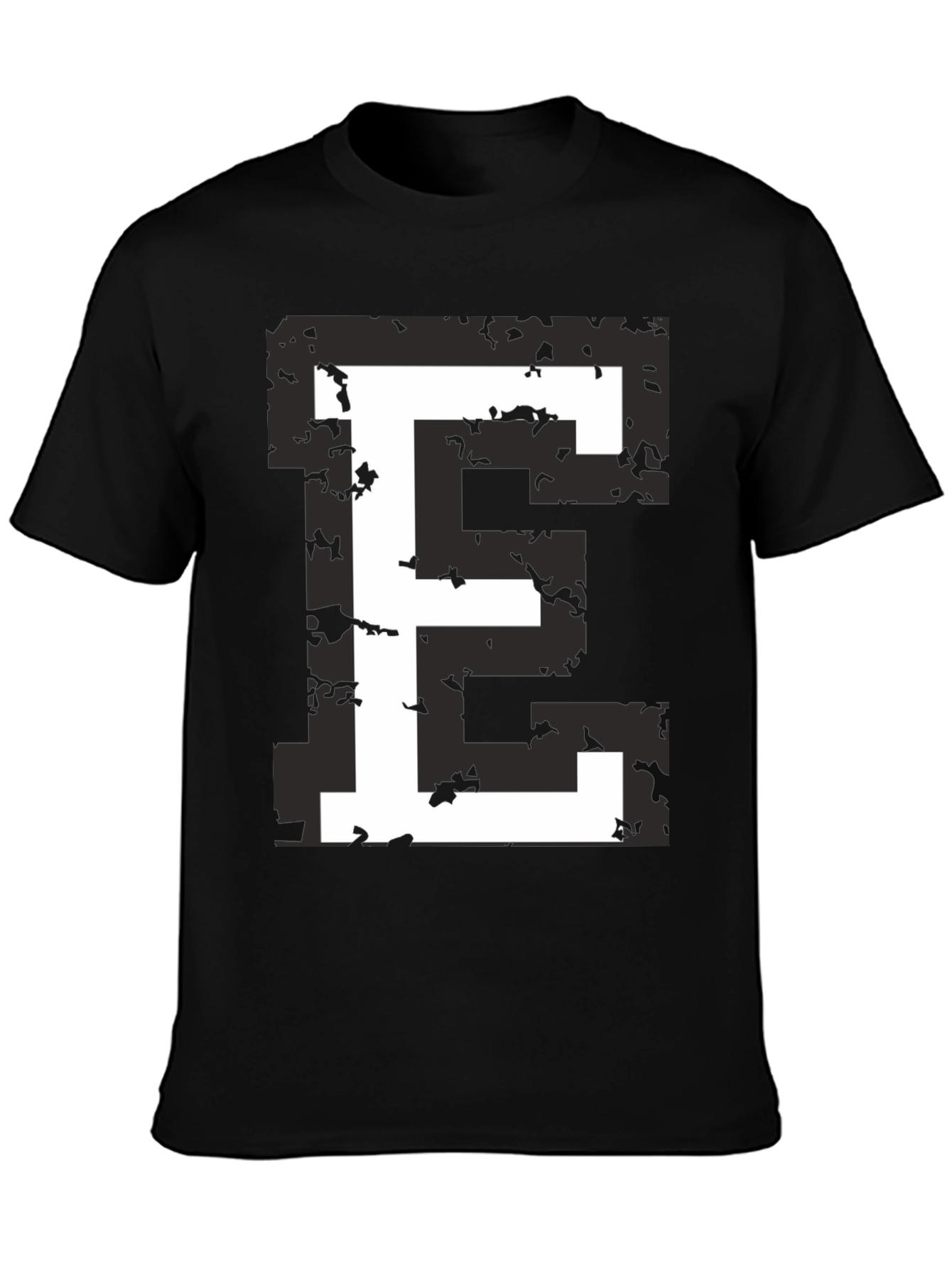Retro E Graphic Tee - Black T-Shirt