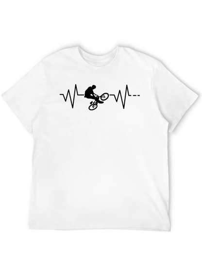 BMX Heartbeat Graphic Tee - Black Cotton T-Shirt