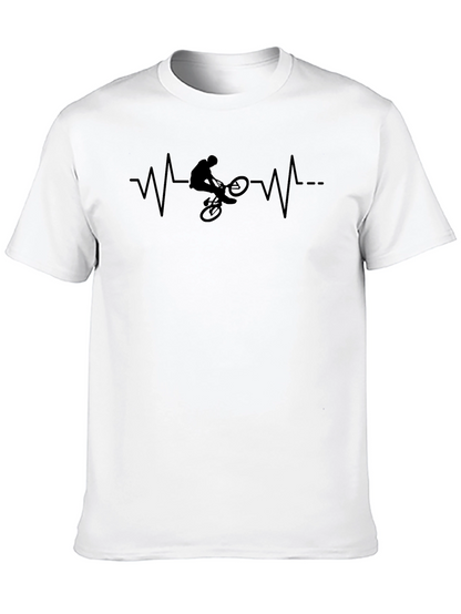 BMX Heartbeat Graphic Tee - Black Cotton T-Shirt
