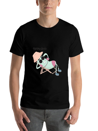 Chilling Socks Graphic Tee - Black Cotton Comfort