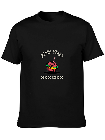 Good Food Good Mood Graphic Tee - Black