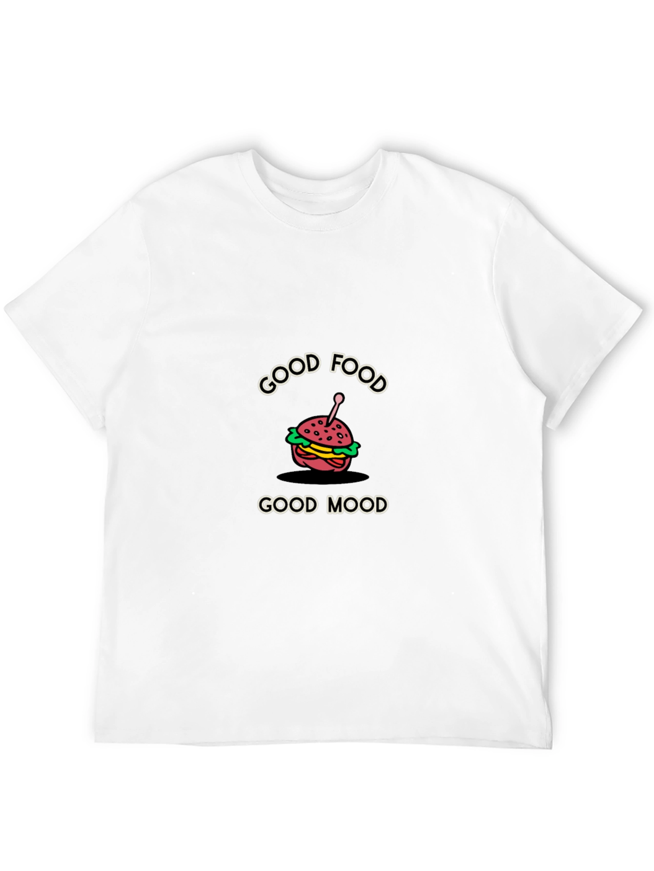 Good Food Good Mood Graphic Tee - Black