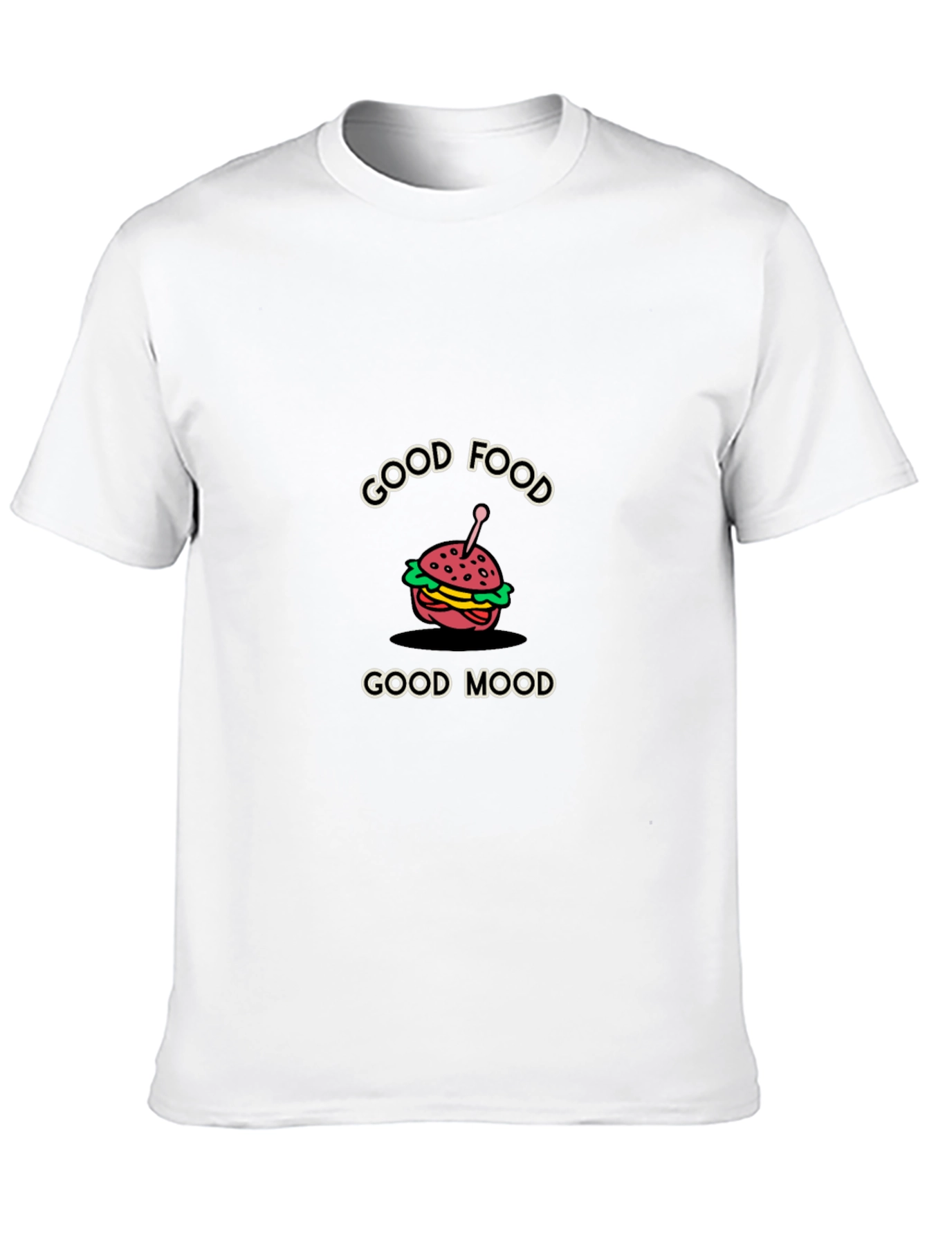 Good Food Good Mood Graphic Tee - Black