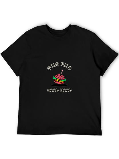Good Food Good Mood Graphic Tee - Black