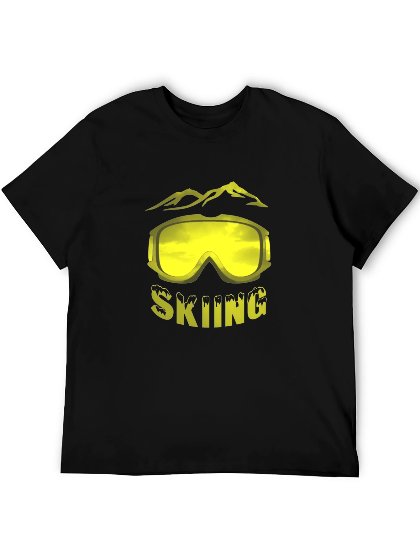 Skiing Graphic Tee - Mountain Goggles Design