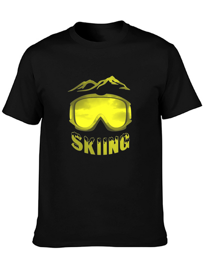 Skiing Graphic Tee - Mountain Goggles Design