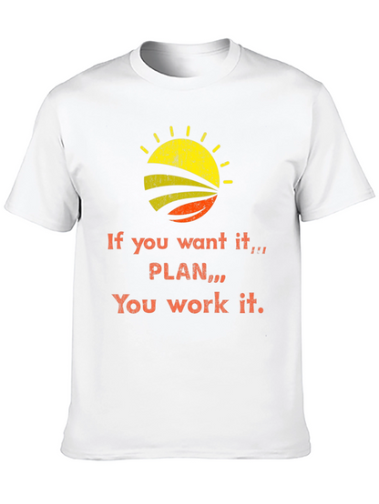 Inspirational Quote Graphic Tee - Black Cotton T-Shirt