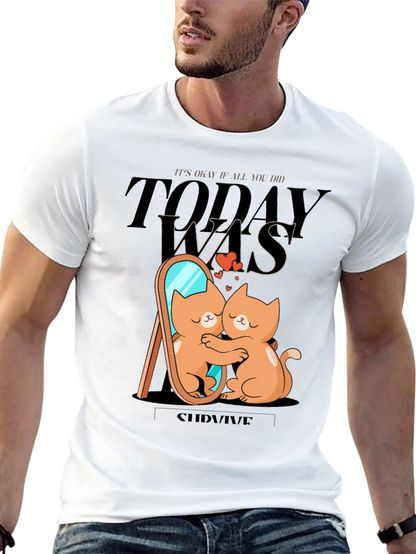 Cute Cat T-Shirt - Self Love Survive Tee