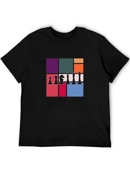 Chess Piece Block Graphic T-Shirt