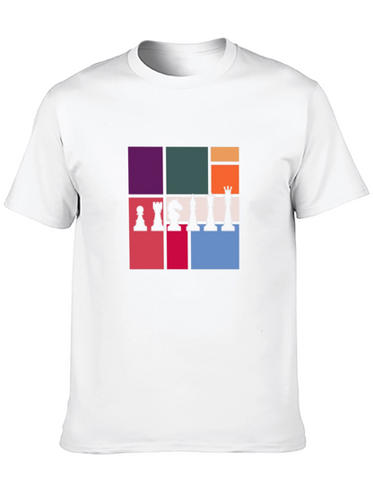 Chess Piece Block Graphic T-Shirt