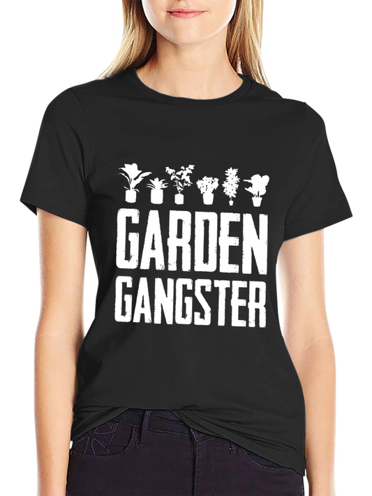 Garden Gangster Black Graphic T-Shirt