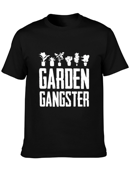 Garden Gangster Black Graphic T-Shirt