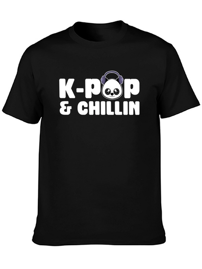 K-Pop & Chillin Black Graphic Tee