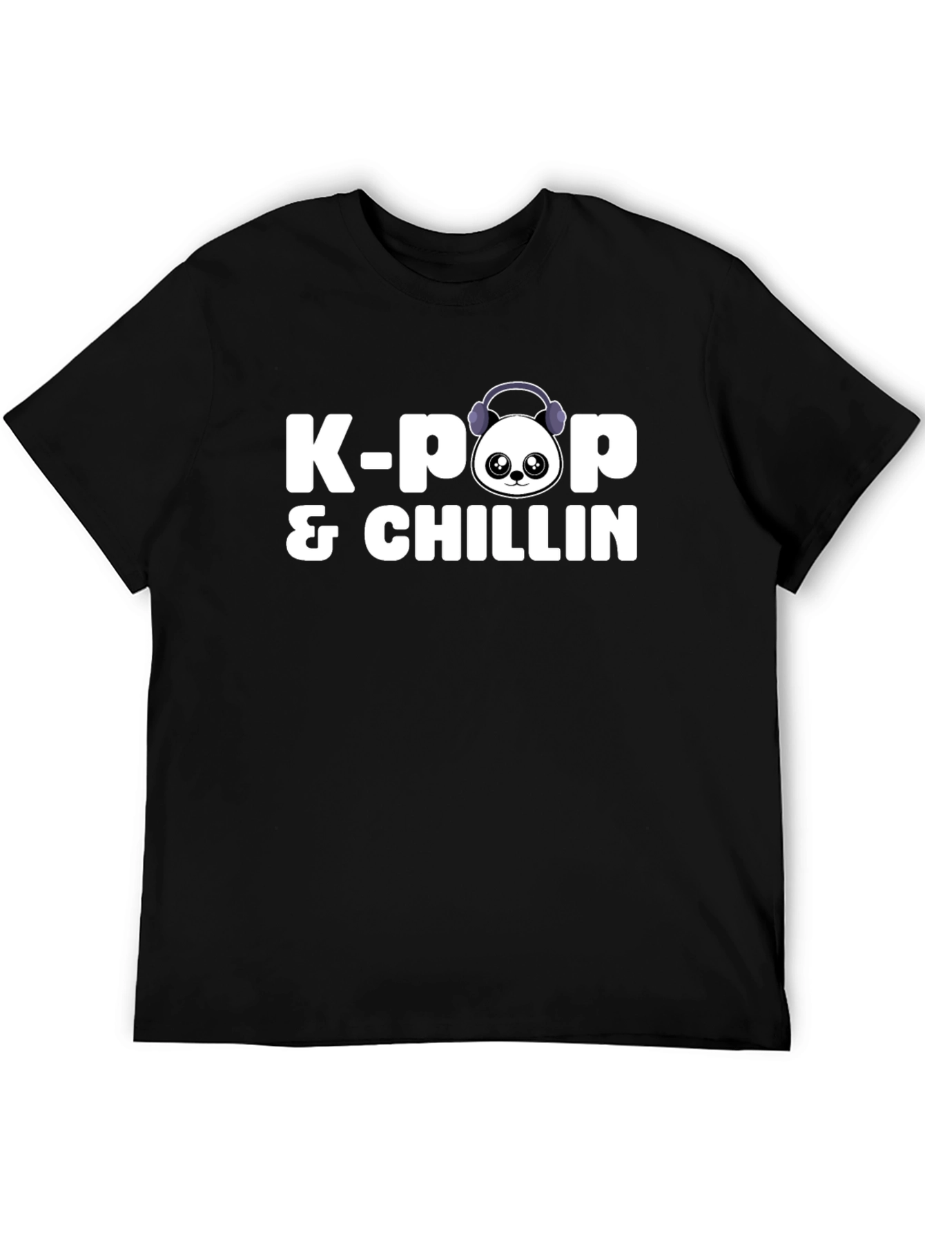 K-Pop & Chillin Black Graphic Tee