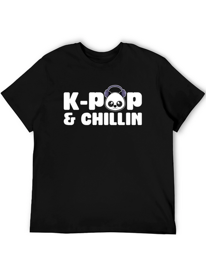 K-Pop & Chillin Black Graphic Tee