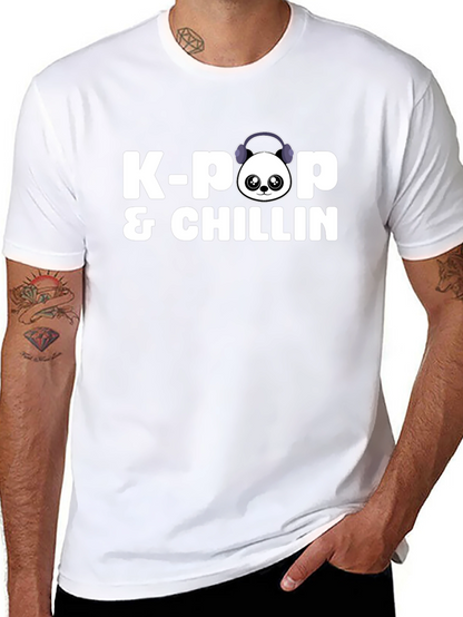 K-Pop & Chillin Black Graphic Tee