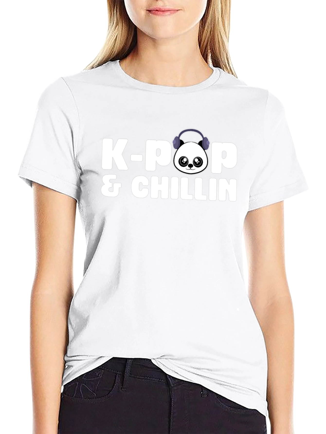 K-Pop & Chillin Black Graphic Tee
