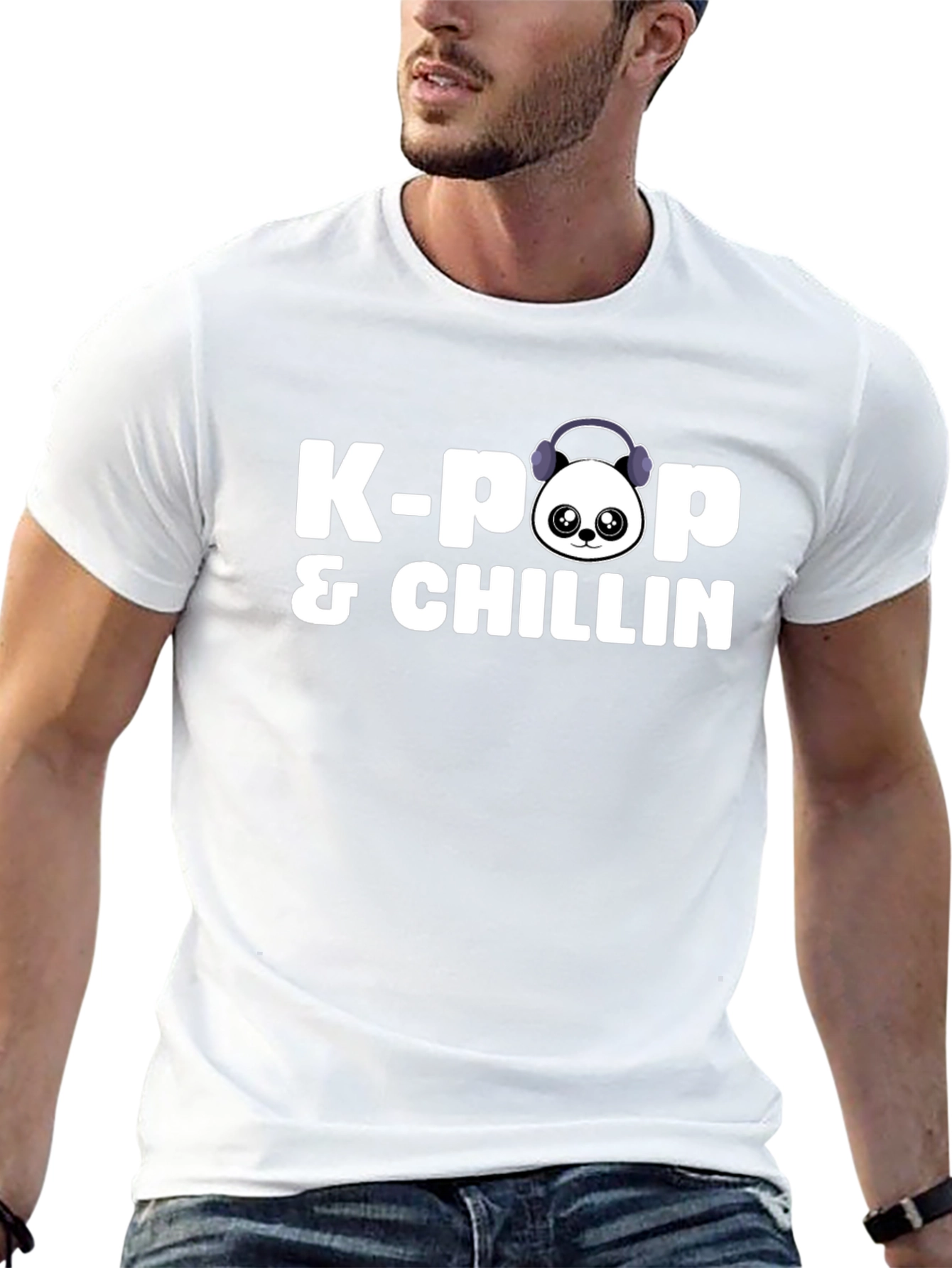 K-Pop & Chillin Black Graphic Tee