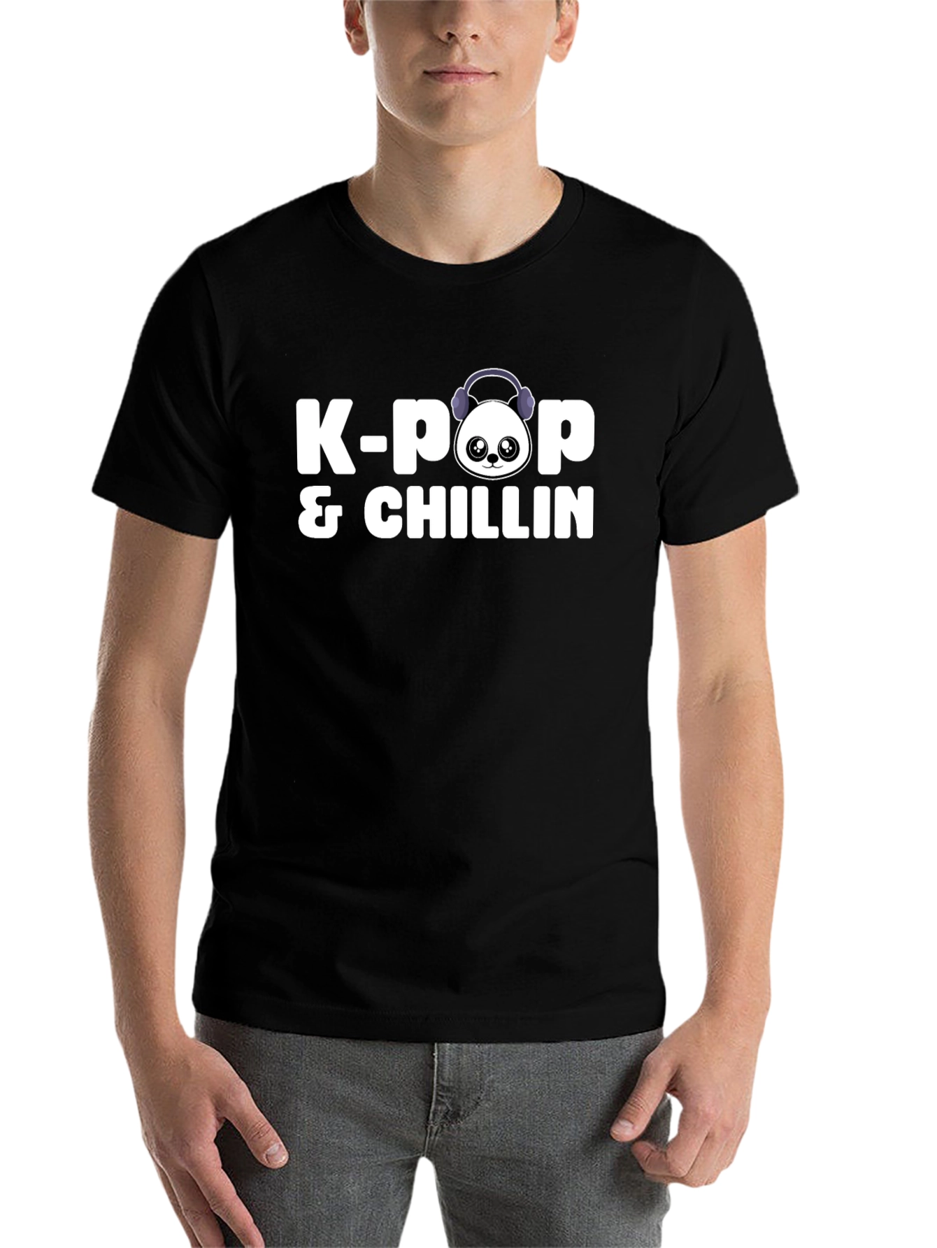 K-Pop & Chillin Black Graphic Tee
