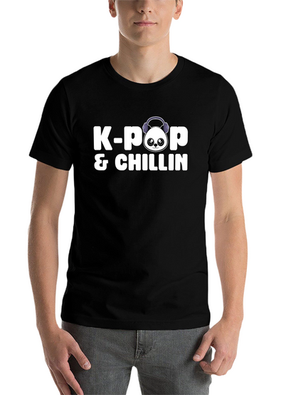 K-Pop & Chillin Black Graphic Tee