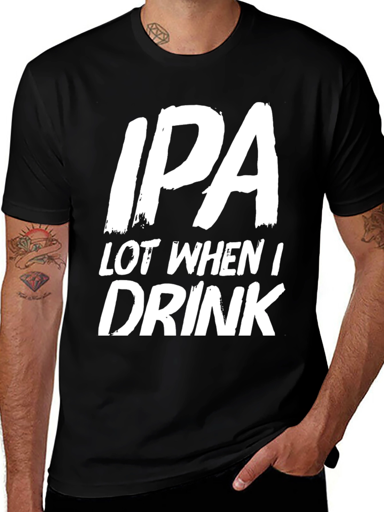 Funny IPA Drinker T-Shirt - Black