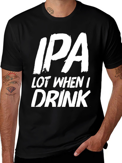 Funny IPA Drinker T-Shirt - Black