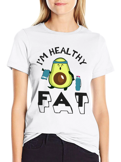 Healthy Fat Avocado Graphic Black T-Shirt