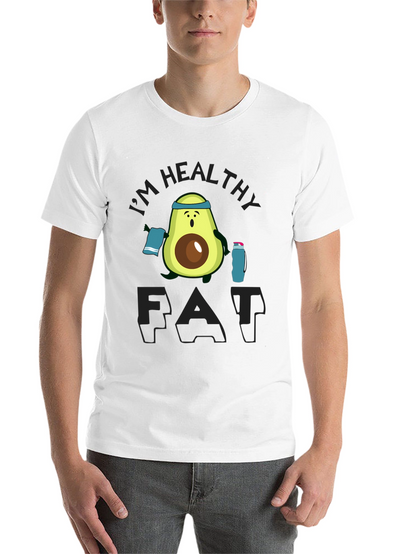 Healthy Fat Avocado Graphic Black T-Shirt