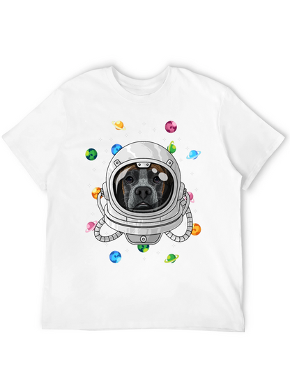 Dog Astronaut Graphic Tee - Outer Space Pup T-Shirt