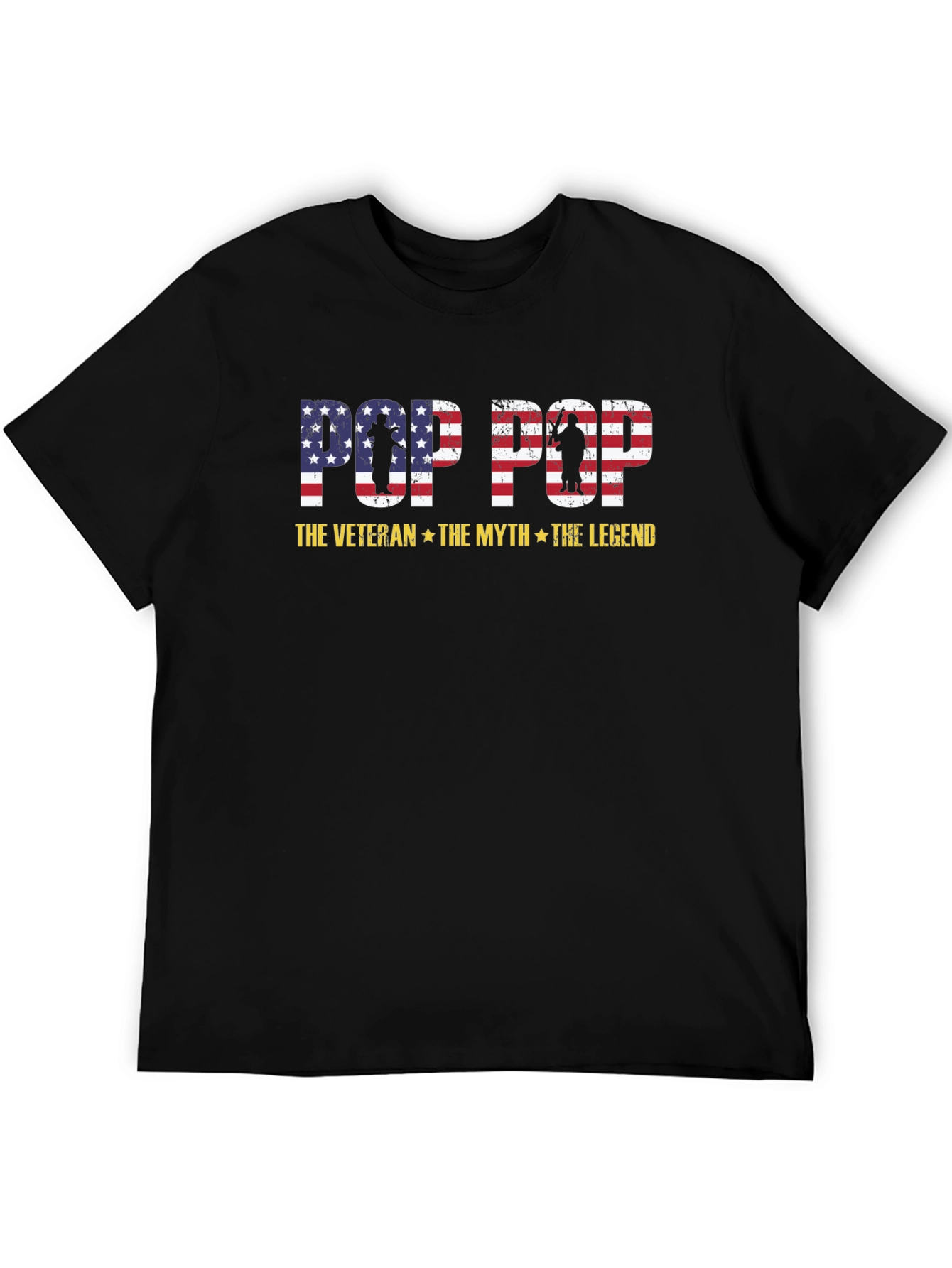 Pop Pop Veteran T-Shirt - The Myth The Legend