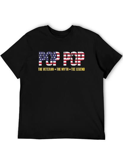 Pop Pop Veteran T-Shirt - The Myth The Legend