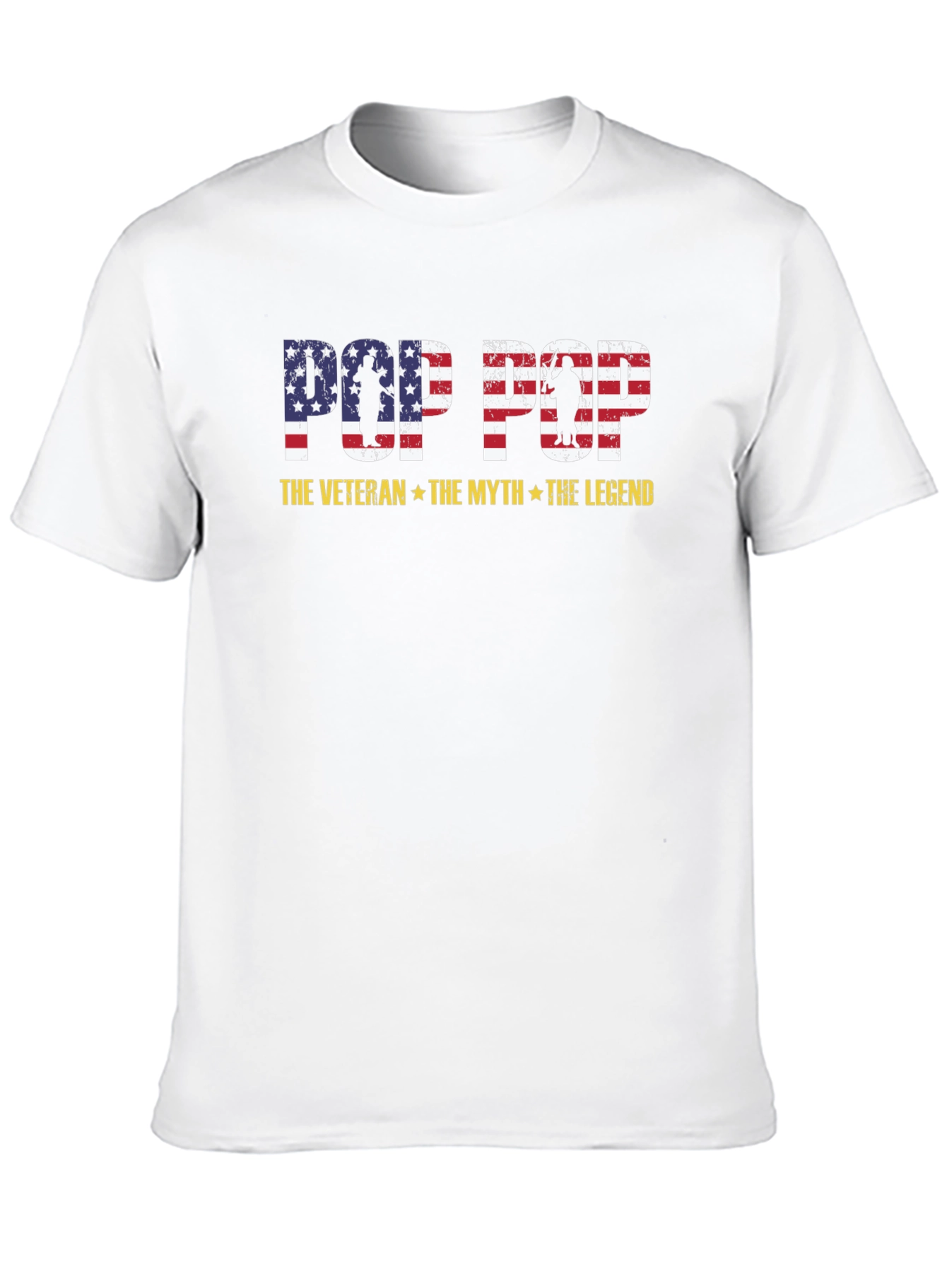 Pop Pop Veteran T-Shirt - The Myth The Legend