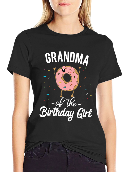 Grandma Birthday Girl Donut T-Shirt