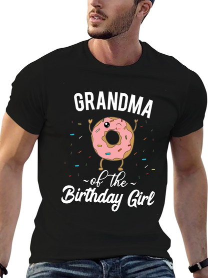 Grandma Birthday Girl Donut T-Shirt