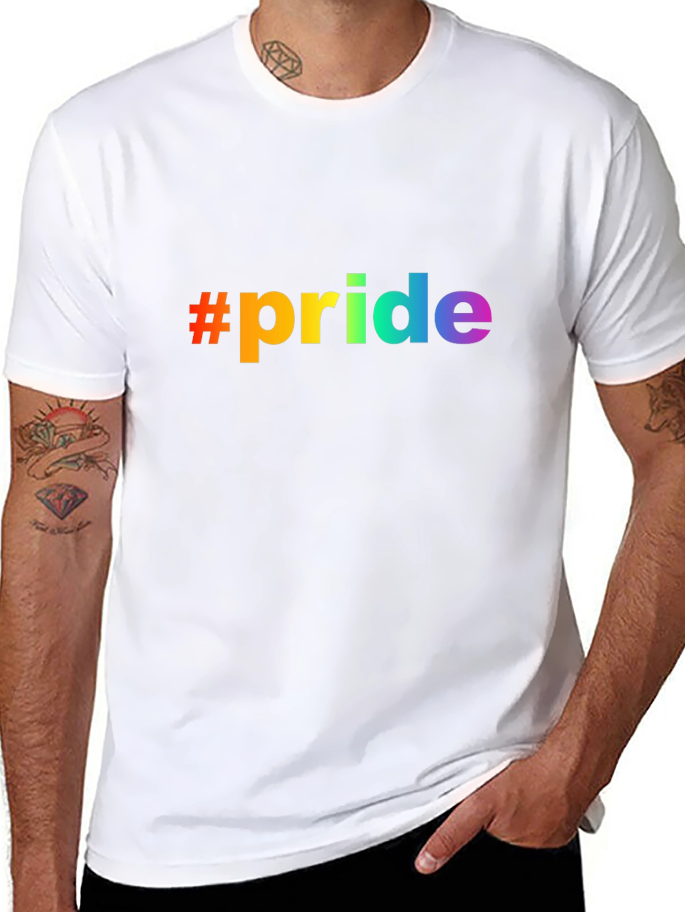 Pride Rainbow Graphic Tee - Black Unisex T-Shirt