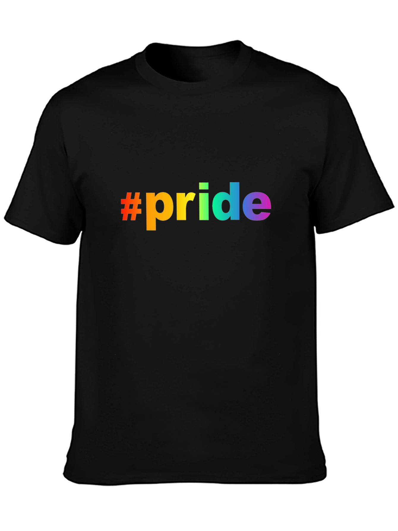 Pride Rainbow Graphic Tee - Black Unisex T-Shirt
