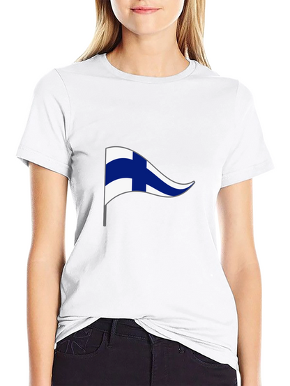 Finland Pennant Flag Graphic T-Shirt