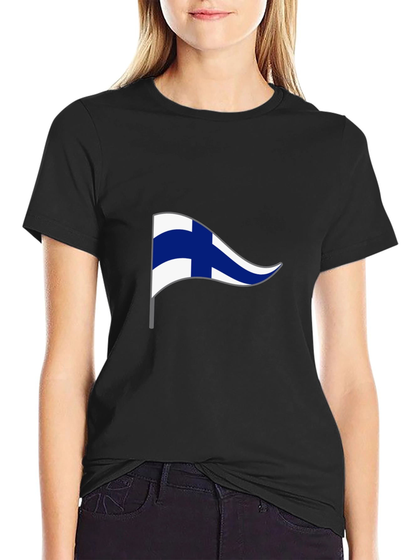 Finland Pennant Flag Graphic T-Shirt