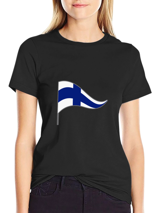 Finland Pennant Flag Graphic T-Shirt