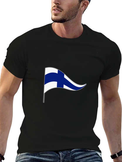 Finland Pennant Flag Graphic T-Shirt